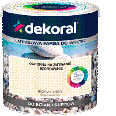 DEKORAL LATEKSOWA FARBA DO WNĘTRZ 1