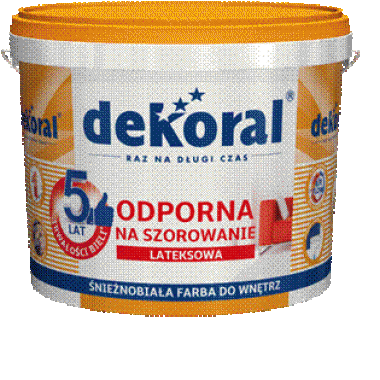 Śnieżnobiała farba lateksowa do wnętrz